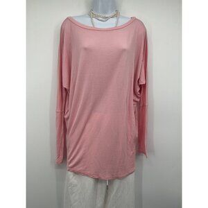 Pink Long-Sleeve Lightweight Womens Top